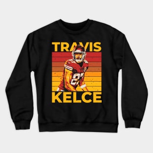 travis kelce retro Crewneck Sweatshirt